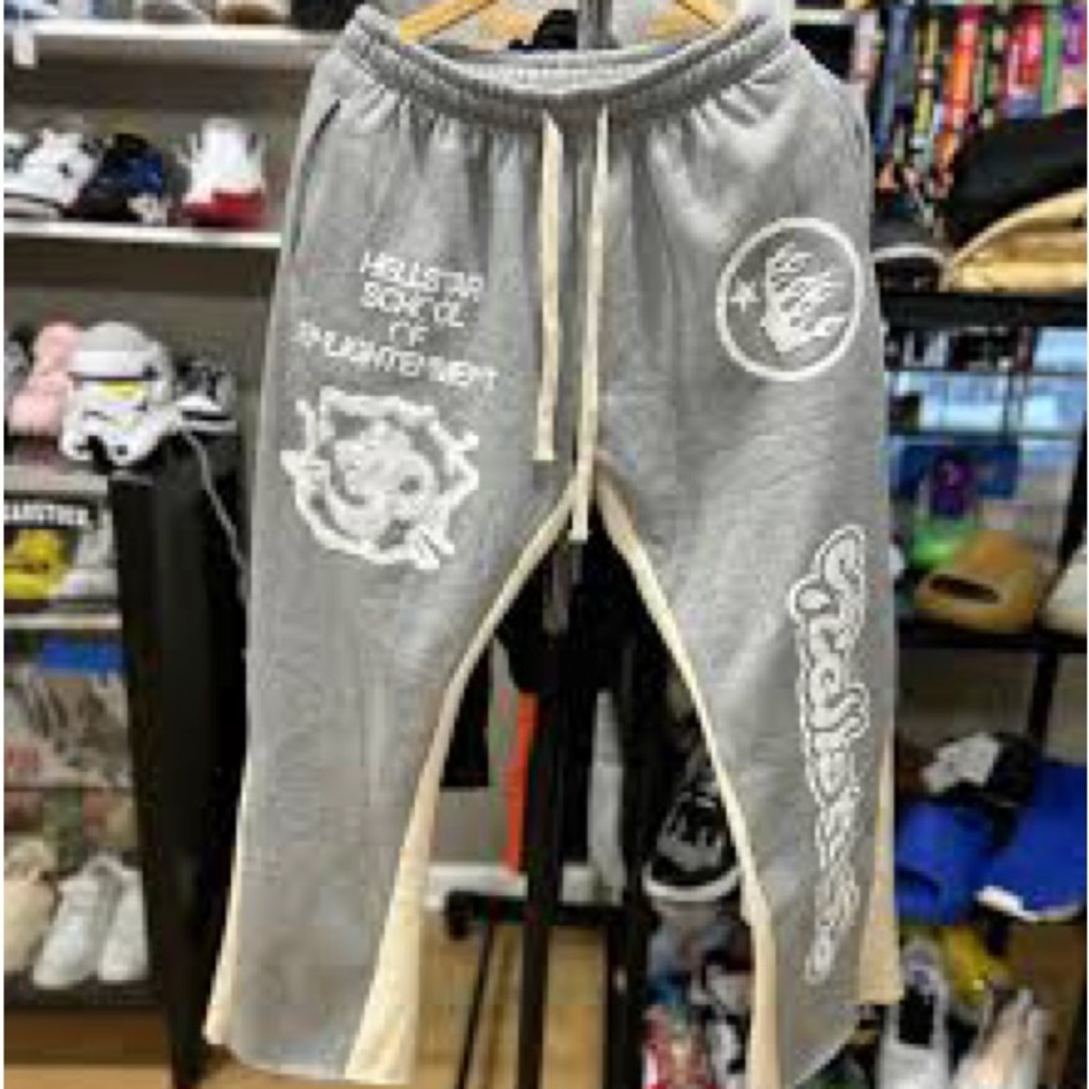 HellStar Grey Flare Sweatpants